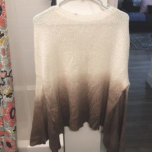 Ombré sweater with bell sleeves